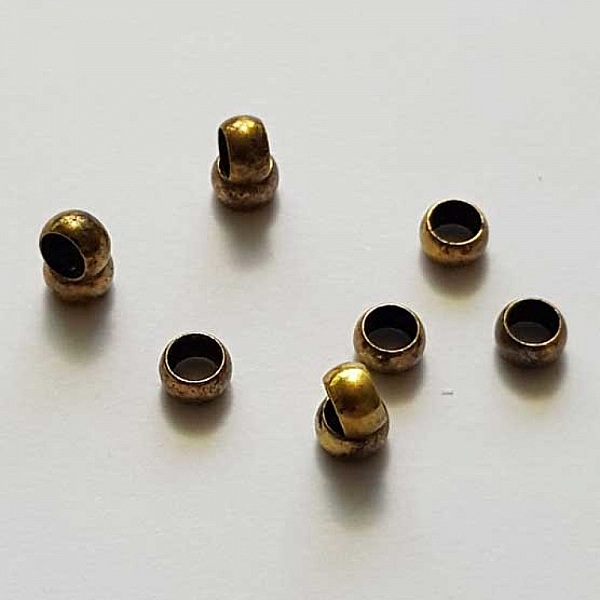 Perles à écraser de 3 mm couleur bronze pour bijoux.