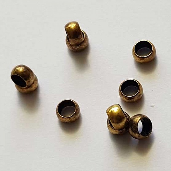 Perles à écraser de 3 mm couleur bronze pour bijoux.