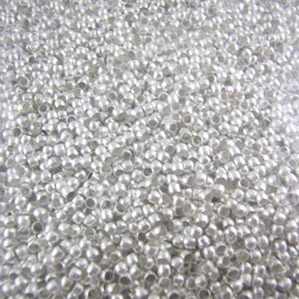 10 Perles &agrave; &eacute;craser de 1 mm Argent