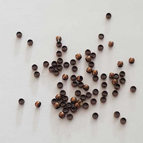 10 Perles &agrave; &eacute;craser de 1 mm Cuivre