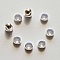 10 Perles &agrave; &eacute;craser de 2 mm argent
