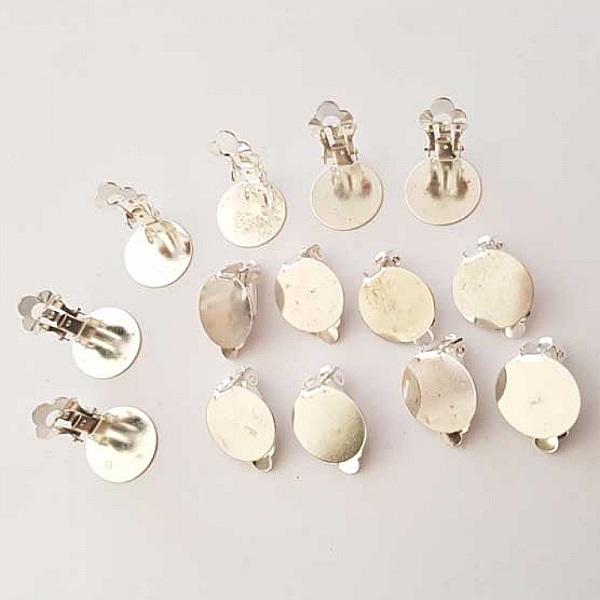 10 Supports Boucles d'oreilles Clips Plateau N&deg;03 2&eacute;me Choix x 5 Paires