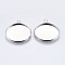 10 Supports cabochons 25mm argent Vieilli, Acier Inoxydable
