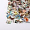 10 cabochons en verre carr&eacute;s 25mm assortis Papillons N001-25 