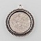 10 supports cabochons de 20mm argent, pendentifs cabochons 34AS 