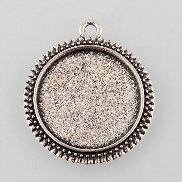 10 supports cabochons de 20mm argent, pendentifs cabochons 34AS 