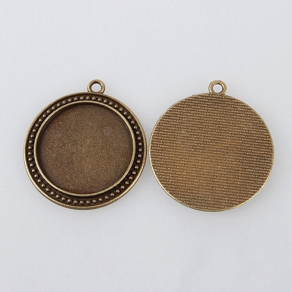 10 supports cabochons de 30mm bronze, pendentifs cabochons 88AB 