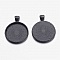 10 supports cabochons de 25mm noir, pendentifs cabochons 16NR