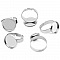 10 supports cabochons bague de 08 mm Argent N&deg;03