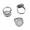 10 supports cabochons bague de 20 mm Argent N&deg;04