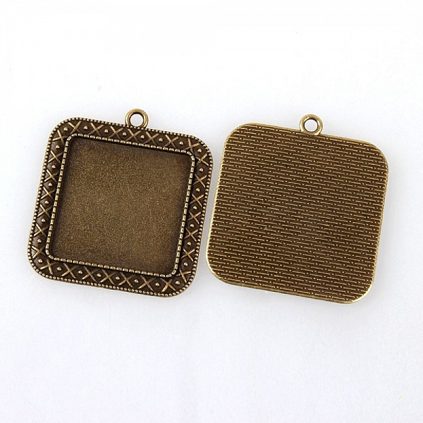 10 supports cabochons de 30mm bronze, pendentifs cabochons 44AB