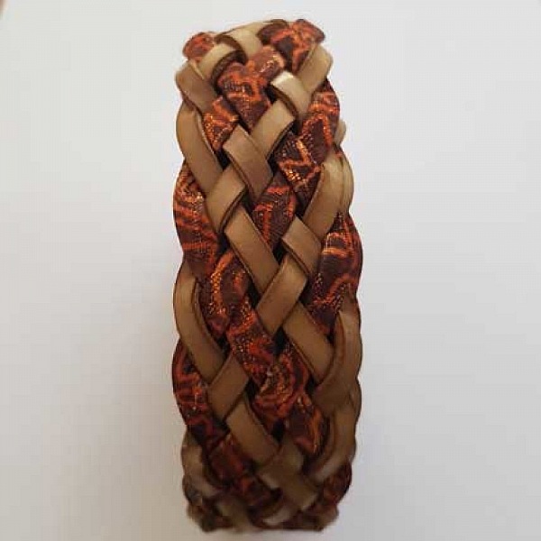 1.27 m&egrave;tre cuir tress&eacute; n&deg;28 30 mm