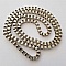 1.20 m&egrave;tre collier chaine carr&eacute; Argent N&deg;01