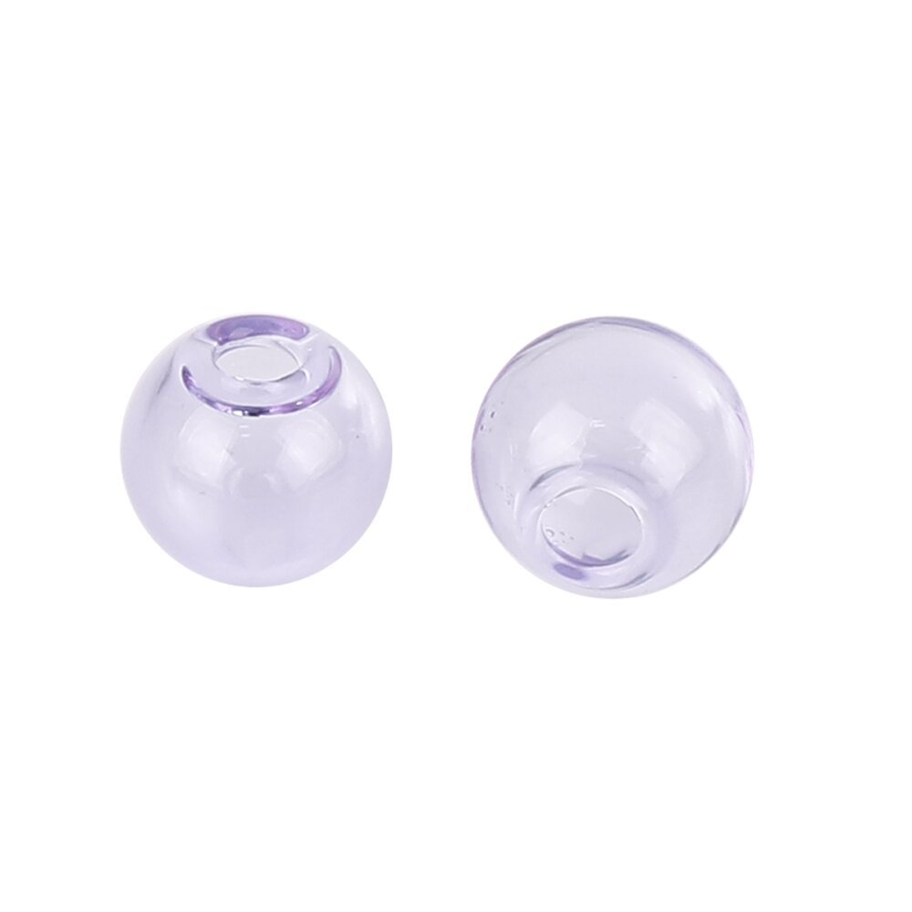 1 Boule en verre ronde &agrave; remplir de 12mm Violet