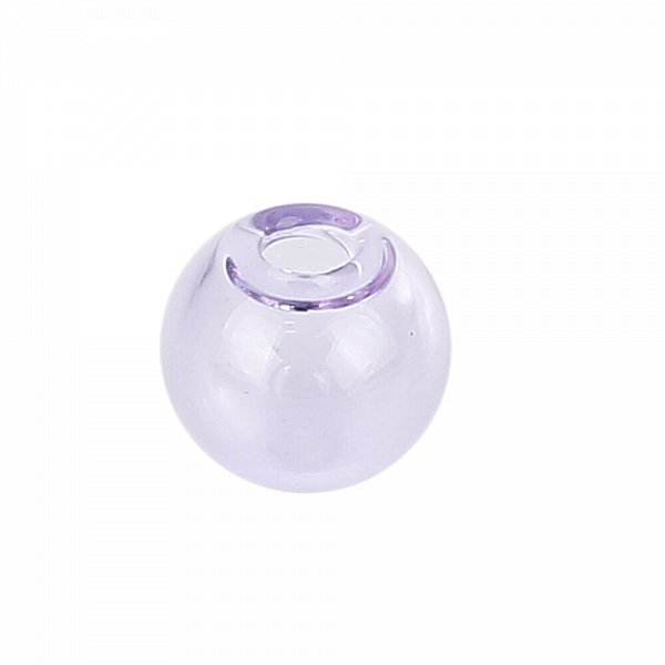 1 Boule en verre ronde &agrave; remplir de 20mm Violet