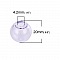 1 Boule en verre ronde &agrave; remplir de 20mm Violet