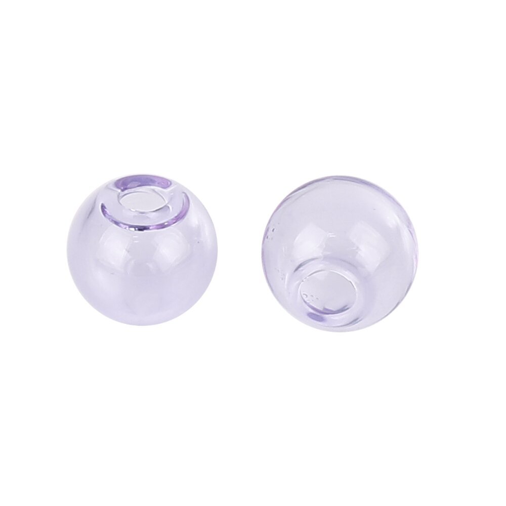 1 Boule en verre ronde &agrave; remplir de 20mm Violet