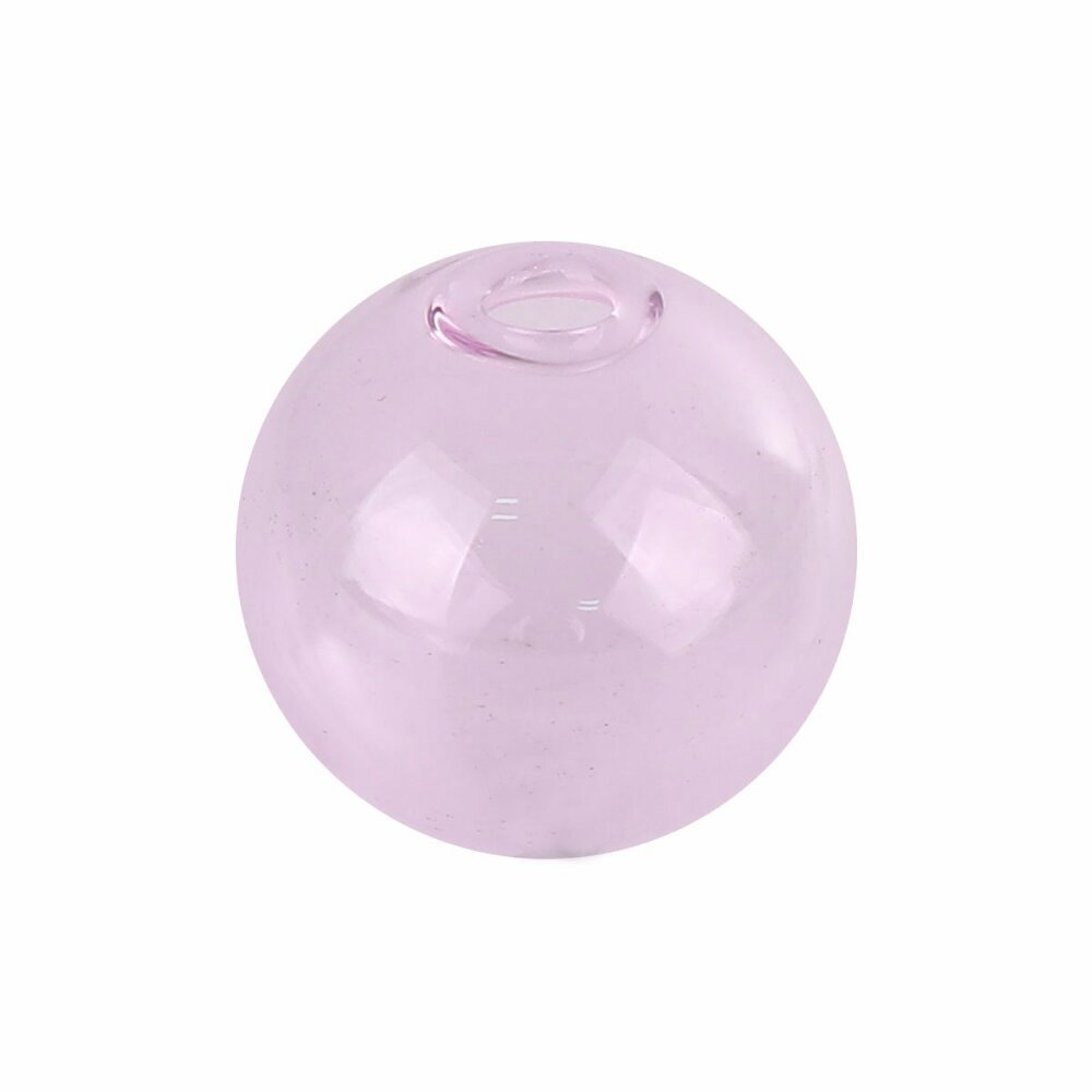 1 Boule en verre ronde de 16mm Rose &agrave; remplir