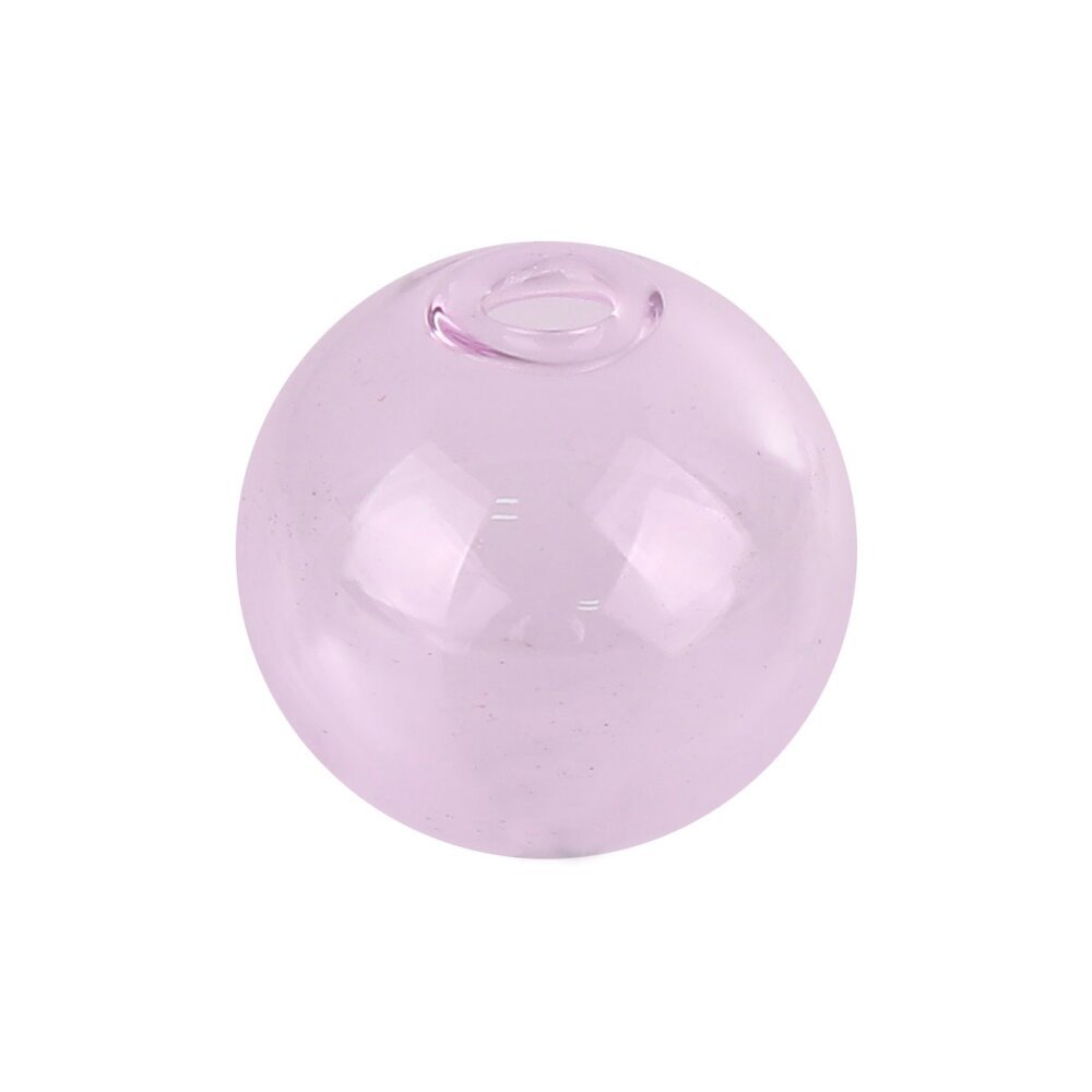 1 Boule en verre ronde de 20mm Rose &agrave; remplir