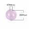 1 Boule en verre ronde de 20mm Rose &agrave; remplir