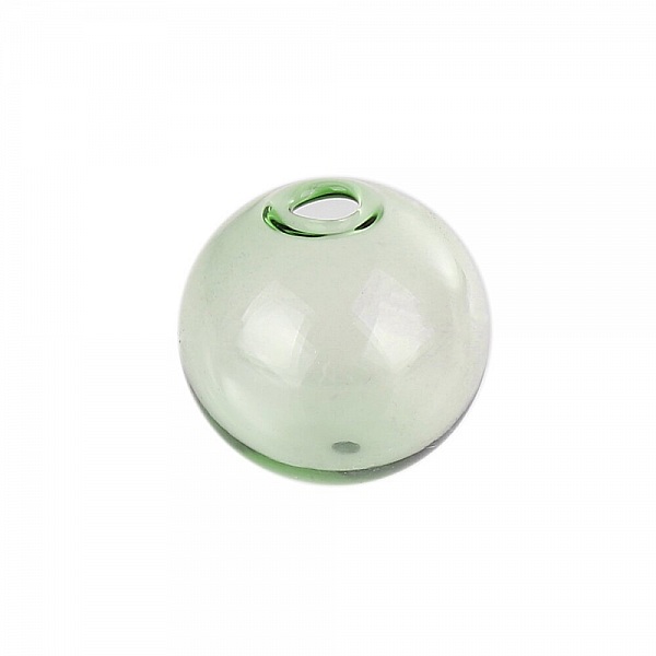 1 Boule en verre ronde de 12mm Vert &agrave; remplir