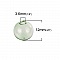 1 Boule en verre ronde de 12mm Vert &agrave; remplir