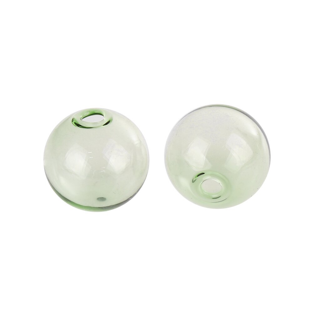 1 Boule en verre ronde de 12mm Vert &agrave; remplir
