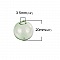 1 Boule en verre ronde de 20mm Vert &agrave; remplir