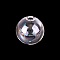 1 Boule en verre ronde &agrave; remplir de 12mm AB Transparent