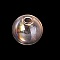 1 Boule en verre ronde &agrave; remplir de 17mm AB Transparent