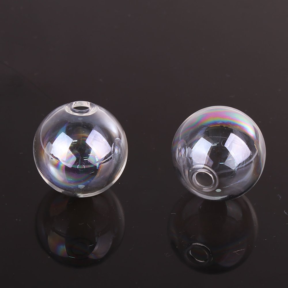 1 Boule en verre ronde &agrave; remplir de 25mm AB Transparent