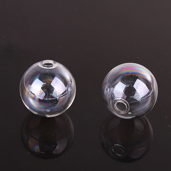 1 Boule en verre ronde &agrave; remplir de 25mm AB Transparent
