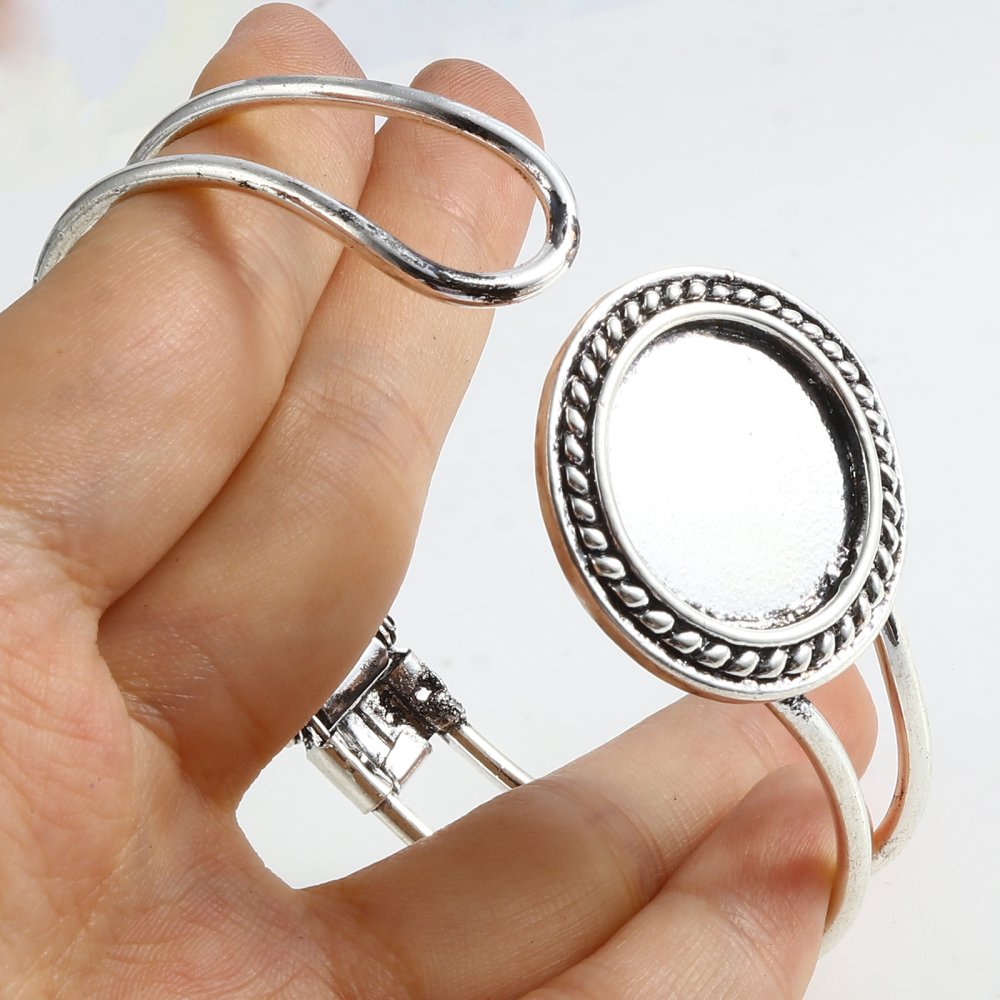 1 Bracelet support cabochon + 1 cabochon verre 20mm N&deg;03