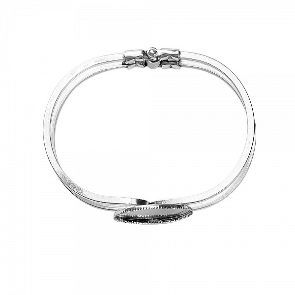 1 Bracelet support cabochon + 1 cabochon verre 25mm N&deg;02