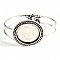 1 Bracelet support cabochon + 1 cabochon verre 25mm N&deg;03