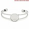 1 Bracelet support cabochon rond + 1 cabochon verre 18 mm N&deg;01