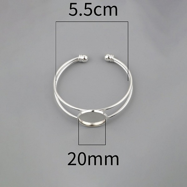 1 Bracelet support cabochon + 1 cabochon verre 20 mm N&deg;01