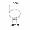 1 Bracelet support cabochon + 1 cabochon verre 20 mm N&deg;01-02