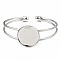 1 Bracelet support cabochon + 1 cabochon verre 20 mm N&deg;01-02