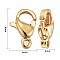 1 Fermoir Acier Inoxydable Plaqu&eacute; Or 24K Mousqueton 9 x 6 mm Dor&eacute;