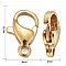 1 Fermoir Acier Inoxydable Plaqu&eacute; Or 24K Mousqueton 10 x 6 mm Dor&eacute;