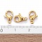 1 Fermoir Acier Inoxydable Plaqu&eacute; Or 24K Mousqueton 10 x 6 mm Dor&eacute;