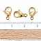 1 Fermoir Acier Inoxydable Plaqu&eacute; Or 24K Mousqueton 11 x 7 mm Dor&eacute;