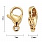 1 Fermoir Acier Inoxydable Plaqu&eacute; Or 24K Mousqueton 11 x 7 mm Dor&eacute;