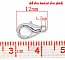 1 Fermoir Mousqueton 12 x 07 mm.