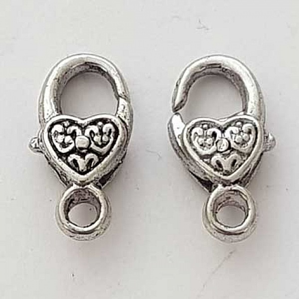 1 Fermoir Mousqueton C&oelig;ur 17 x 09 mm