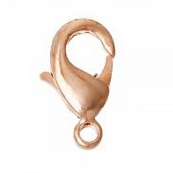 1 Fermoir Mousqueton 15 x 08 mm Dor&eacute; Ros&eacute;