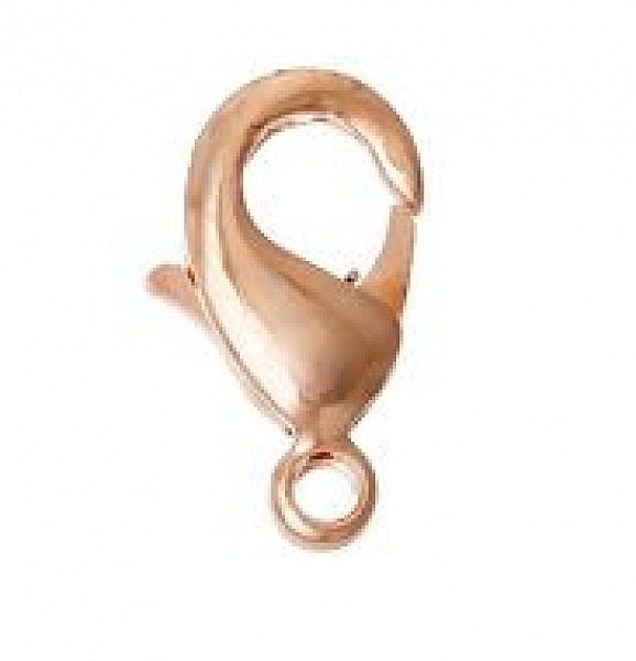 1 Fermoir Mousqueton 15 x 08 mm Dor&eacute; Ros&eacute;