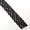1 M&egrave;tre Cuir tress&eacute; N&deg;01 noir 30 mm