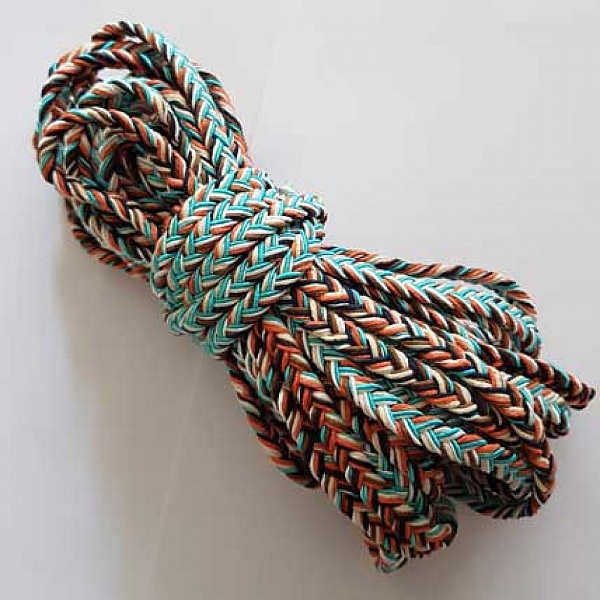 1 M&egrave;tre Lani&egrave;re cordon tress&eacute; 09 mm Multicolore N&deg;02
